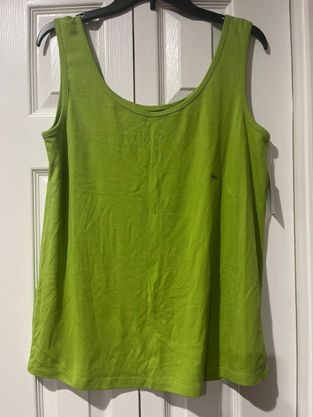 Avenue Bright Lime Green Scoop Neck Tank